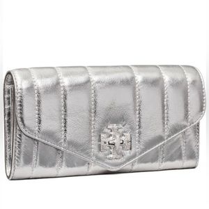 Tory Burch Kira Metallic Pave Envelope Wallet